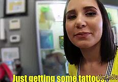 Booty Shaking Tatted Teen Gets Her Tight Pussy Pounded By Big Cock. That Big Ass Moves Wild!