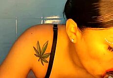 Damn, Colombian beauty swaps cock for a huge dildo and swallows it whole!