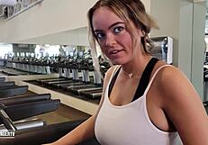 AdamDangerTV Gym Pickup with Alexis and Huge Natural Tits