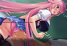 Feel the intense emotions in hentai classroom anal fingering and squirting