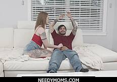 Curvy Stepsister Aria Kai Comforts Stepbrother