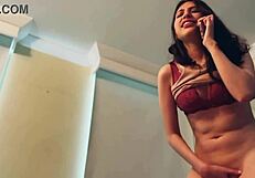 I feel excited as she gets a hot call in the hotel