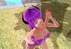 3D Hentai Big Ass Big Tits Fishnet Riding Creampie Squirting