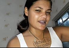 lying in bed watching ester tigresa videos jerking off but she came in and gave pussy