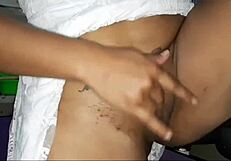 lying in bed watching ester tigresa videos jerking off but she came in and gave pussy