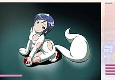 aragaki ayase strips during arkanoid gameplay with clothes ripped