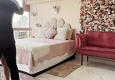 Skinny Young Neighbor Finishes Deepthroat with Cuckold Recording