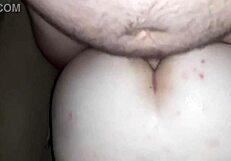 Curvy beauty bent over for passionate anal creampie doggystyle