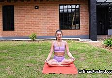 Latina Yogi Sucks Hard Dick In Reality