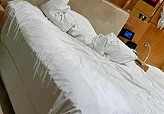 hotel fucking with girlfriend and friend leads to blowjob and bareback orgasm