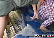 Tattooed Brunette Teen In Police Scene