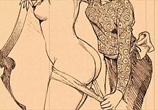 hey, check out this vintage erotic cartoon drawing