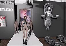 fallout 4 teen brunette gets wild in cartoon hentai action