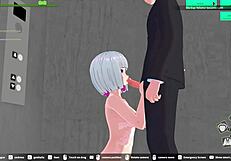 Can You Handle Anime Elevator Blowjob Creampie?