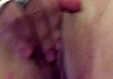 using vibrator on her dry pussy lips for intense masturbation