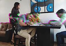 Hey guys, we got the teacher hot and all banged her in a gangbang!