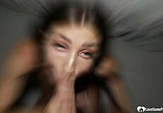 The brunette in lingerie gave me an unforgettable experience