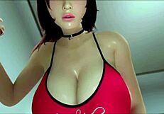 A cheating husband and the neighbor getting it on hard core with his wife’s anima 3D strip tease