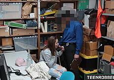 Hey, rebel teen shoplifter, you gotta suck this big cock now!