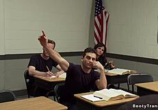 Shemale Student In Police Academy Gets Fucked