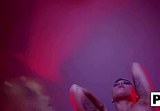 Slimey spit fetish session with Jezebelle Bond, nude brunette milf masturbating.