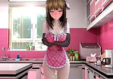 Hentai hardcore kitchen fuck with wild deepthroat action. Man, that cartoon chick can suck like crazy!