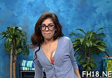 Massage Orgasm Scene with Oiled Body Bent Over