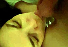 i'm laying down, licking those balls up close with my tongue