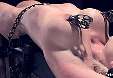 Busty milf bound and choked