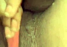 Ebony hottie Superstarrcc has a stellar scene and her petite slender figure with small tits are reveled as does the solo penetration