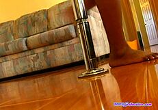 beautiful ebony feet dancing on pole pov