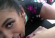 helena price licks claire black's pussy as they drive around town.