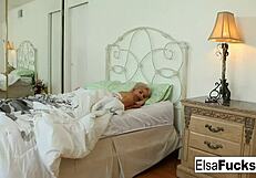 elsa jean woken for intense blowjob and creampie