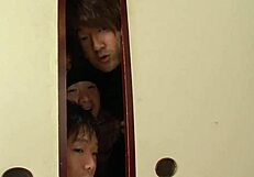 A naked asian teen masturbating