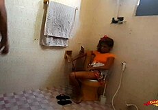 Caught My Stepdaughter Masturbating in Bathroom and Took Her Tight Ass