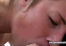 Why is this gorgeous blonde babe getting double teamed so hard?