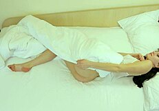 Psst Sexy Coed Rebecca Is Masturbating Under The Blanket!