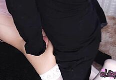 He can't resist cuming inside her tight young 18+ pussy!