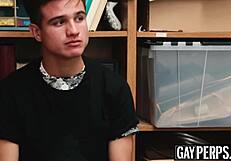 Young Perpetrator Bounces On Officer's Huge Black Cock In Uniform Bareback