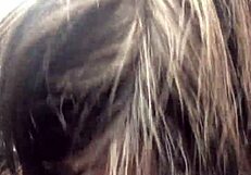 lesbian bestfriend gets facefucked hard during wild car ride