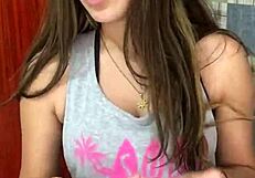 Skinny girl shows sexy tricks