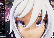 Ever Seen a Hentai Vtuber Elfie Love in 3D VRChat Blowjob?