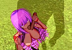 huge tits and ass in 3d hentai riding and blowjob!