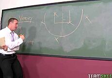 Teen kaley hilton with braces says, 'fuck my pussy hard in the classroom'