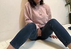 Hey, Watch This Cute Asian Amateur Strip Tight Jeans and Masturbate Like Always!