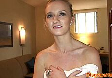 Doggystyle teen 18+ bent over for facial humiliation in reality