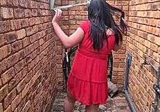 I got my cock sucked in the back alley after a piss facial