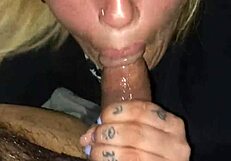my blonde girlfriend loves deepthroat allways, she's such a slut for cum