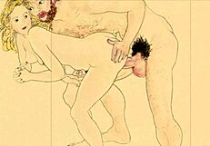 Vintage erotic drawings from retro cartoons