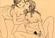 Vintage erotic drawings from retro cartoons